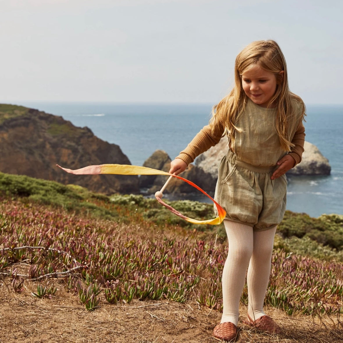 Handpainted Silk Streamer | Desert