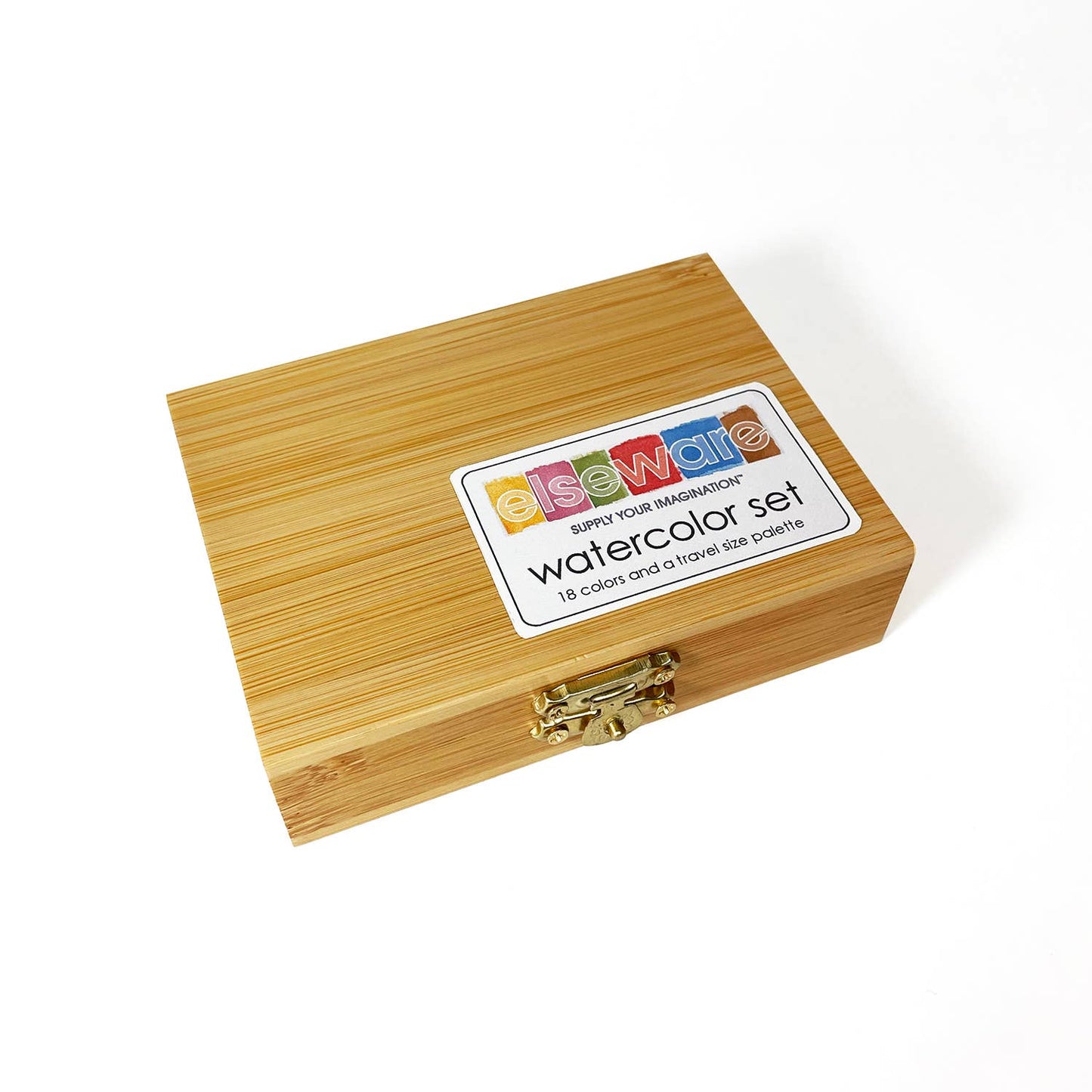 A Wooden box watercolor set.