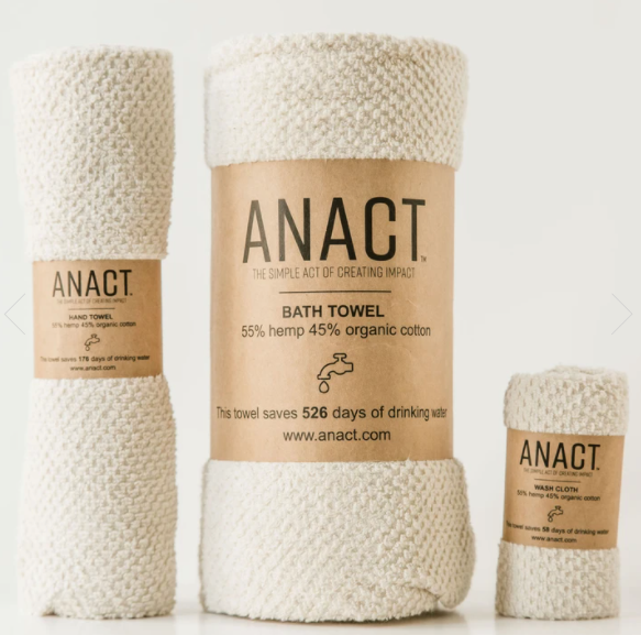 Regeneratively-grown fast drying hemp wash cloth.