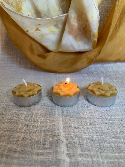 Beeswax Tea Light Candles | Set of Six