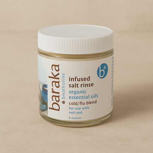 Jar of baraka infused salt rinse.