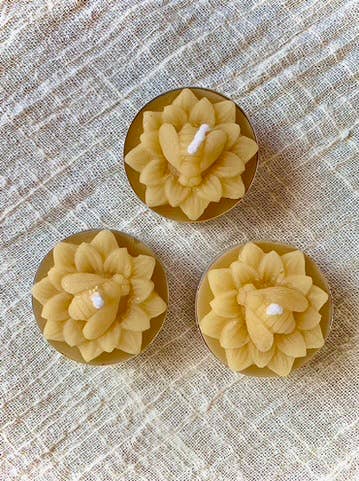 Fragrance free beeswax tea light Candles