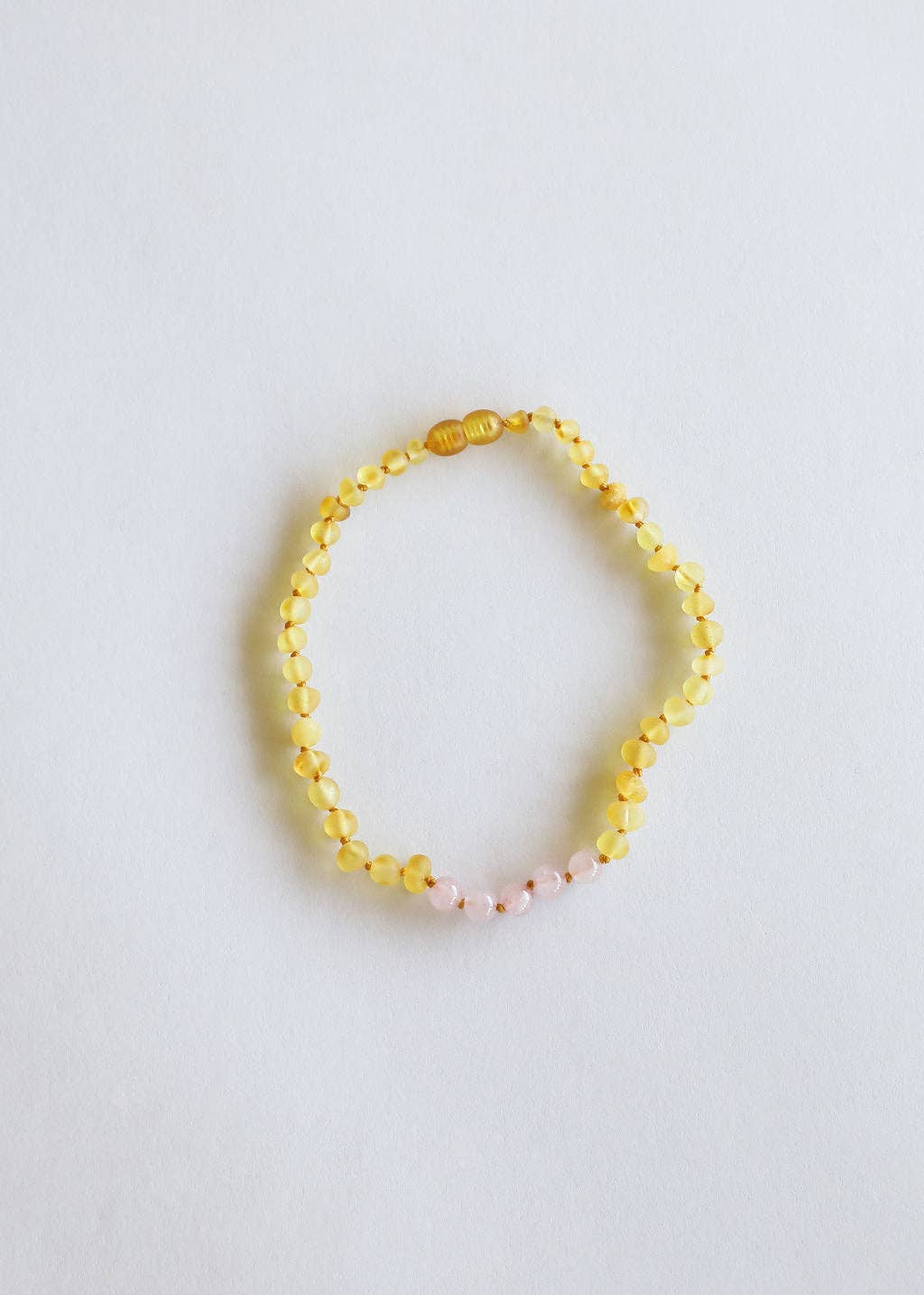 Raw Baltic amber baby necklace.