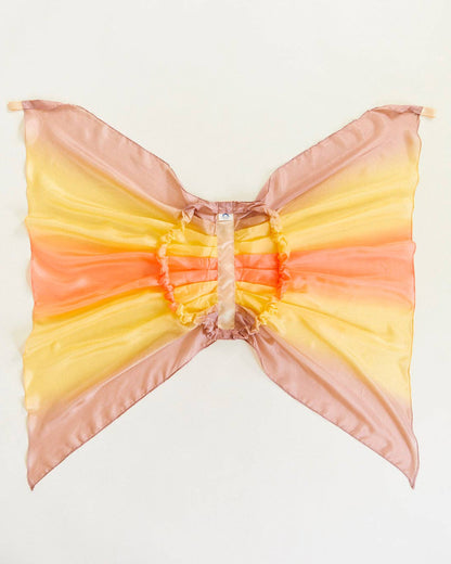 High-quality naturally-dyed play silk wings. 