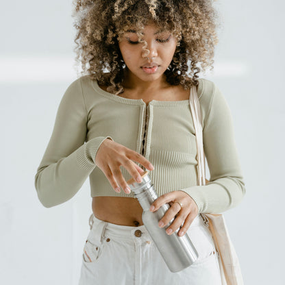 Non-toxic charcoal water bottle filter.