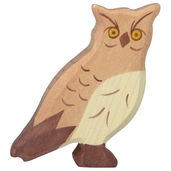 Wooden owl toy.