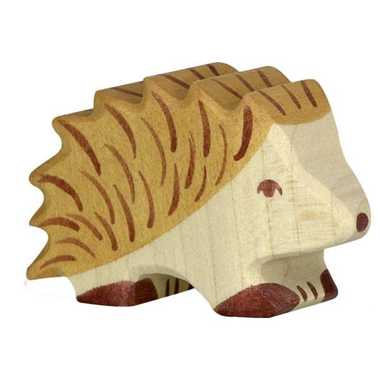 Wooden hedgehog toy.