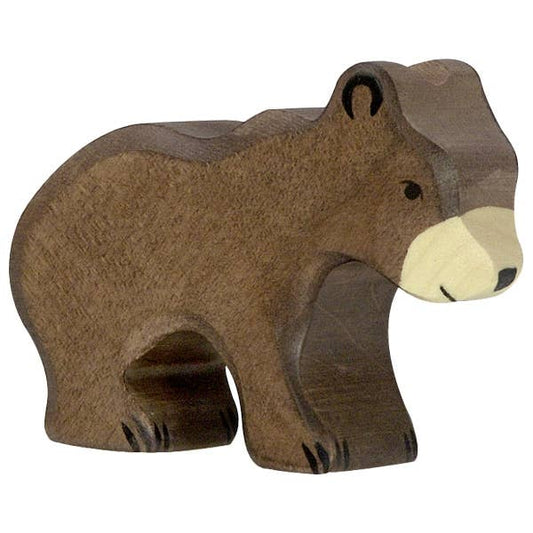 Wooden brown bear toy.