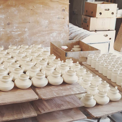 Lead-free non-toxic-Dishwasher safe ceramic pots.