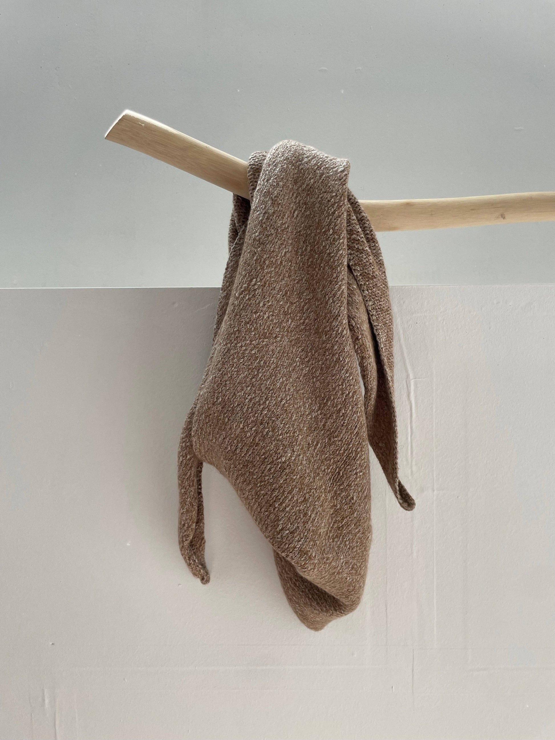 Brown alpaca wool shawl.