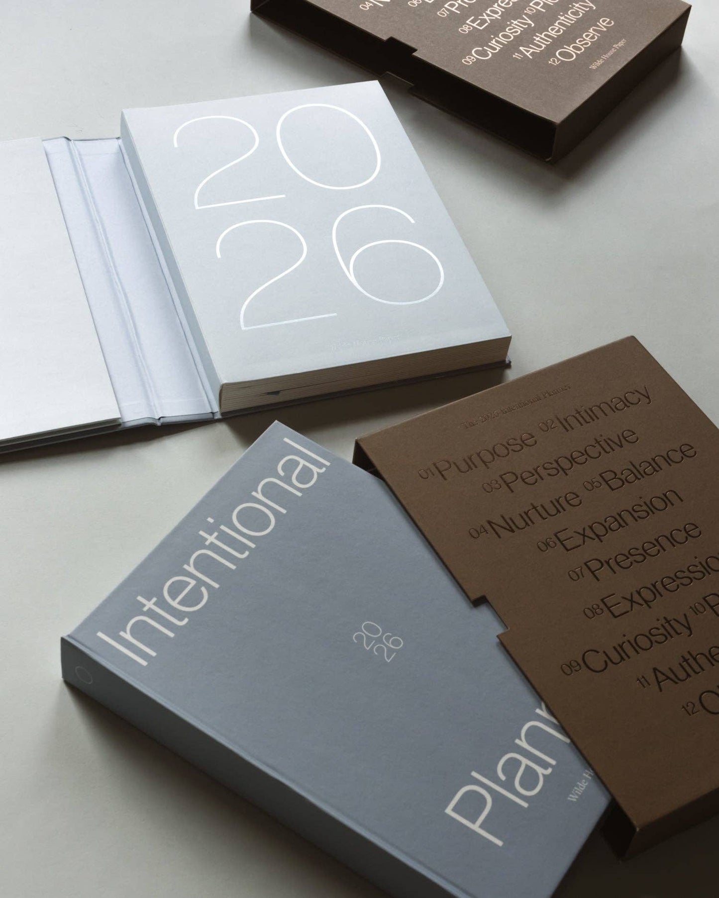 Book titled 'Intentional Planner 2026'.