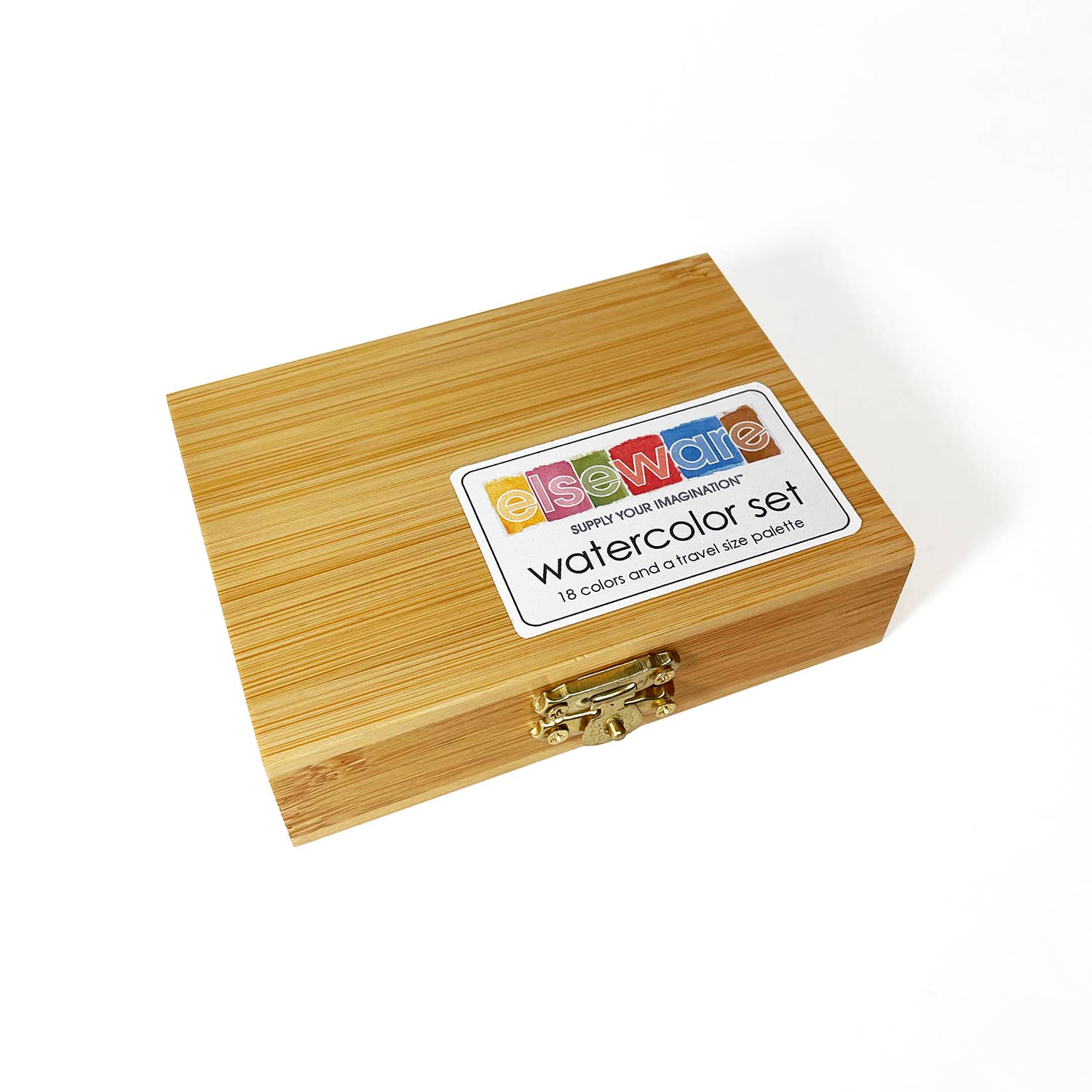 A Wooden box watercolor set.