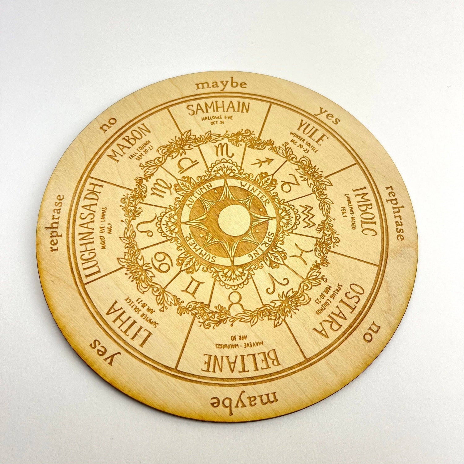 Mini wheel of the year pendulum board.