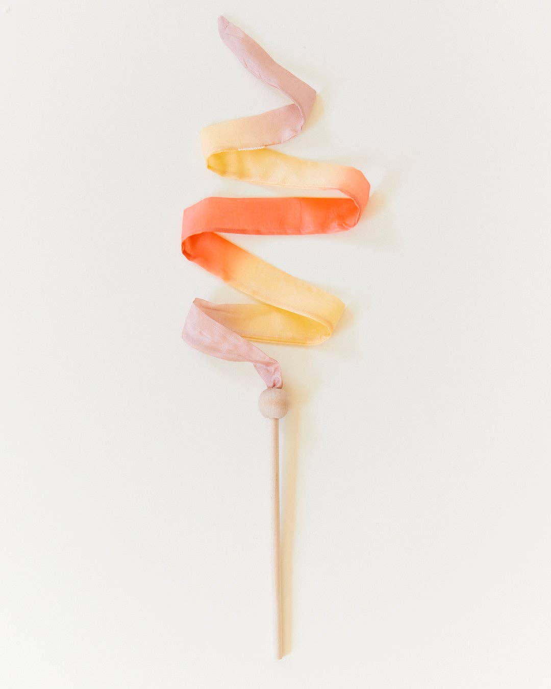 All-natural colorful silk streamer. 