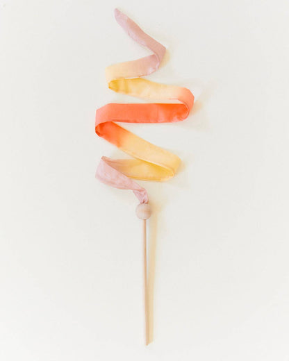 All-natural colorful silk streamer. 