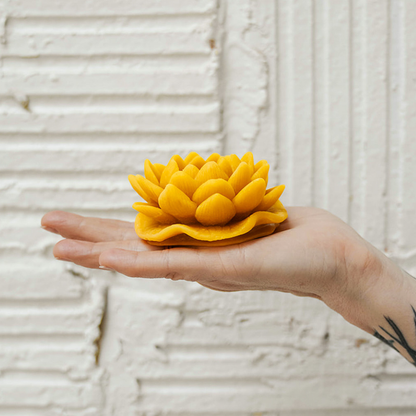 Beeswax Lotus Flower Candle