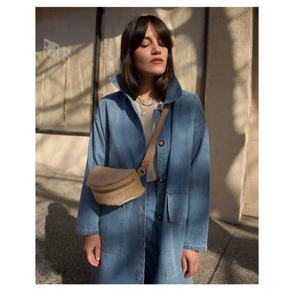 Over the shoulder Sheepskin bum bag