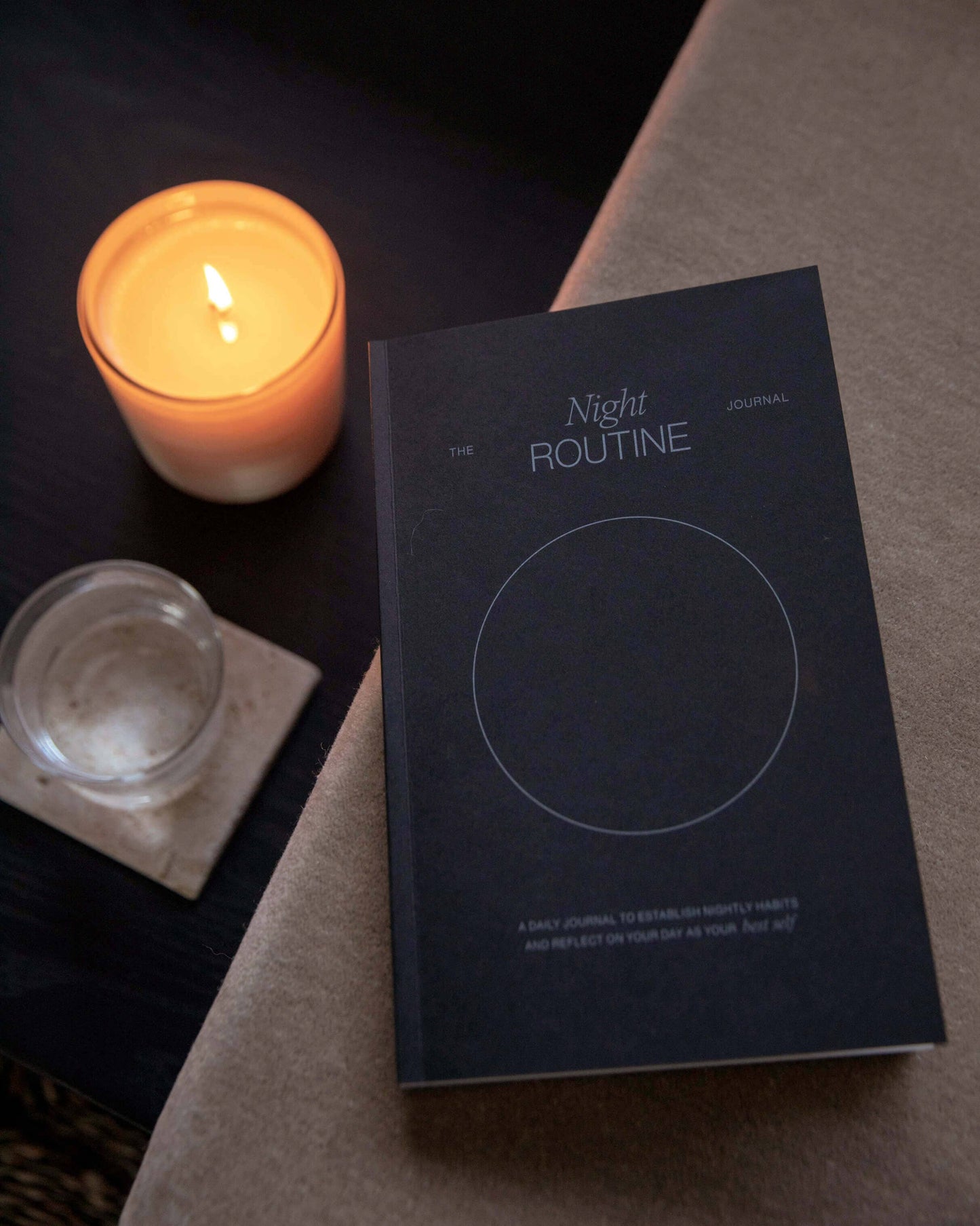 Book titled 'The Night Routine Journal' 