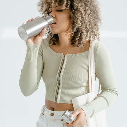 Activated charcoal water bottle filter.