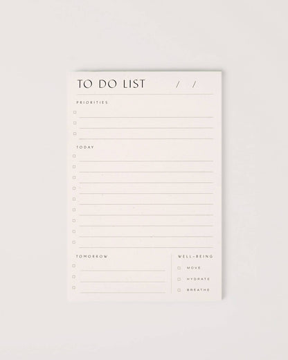 Minimalist to-do list.