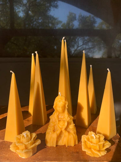 Sacred Blooming Mother Beeswax Candle