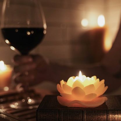 Lotus Flower Beeswax Candle