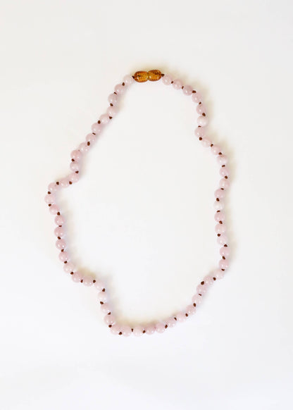Pure Gemstone Child Necklace | Rose Quartz